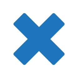 AFRUNDET X-form 15cmx15cmx5cm (30 stk. i pakke)