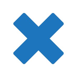 AFRUNDET X-form 15cmx15cmx5cm (30 stk. i pakke)