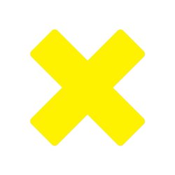 AFRUNDET X-form 15cmx15cmx5cm (30 stk. i pakke)